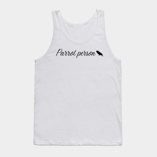 parrot person mom quote black Tank Top